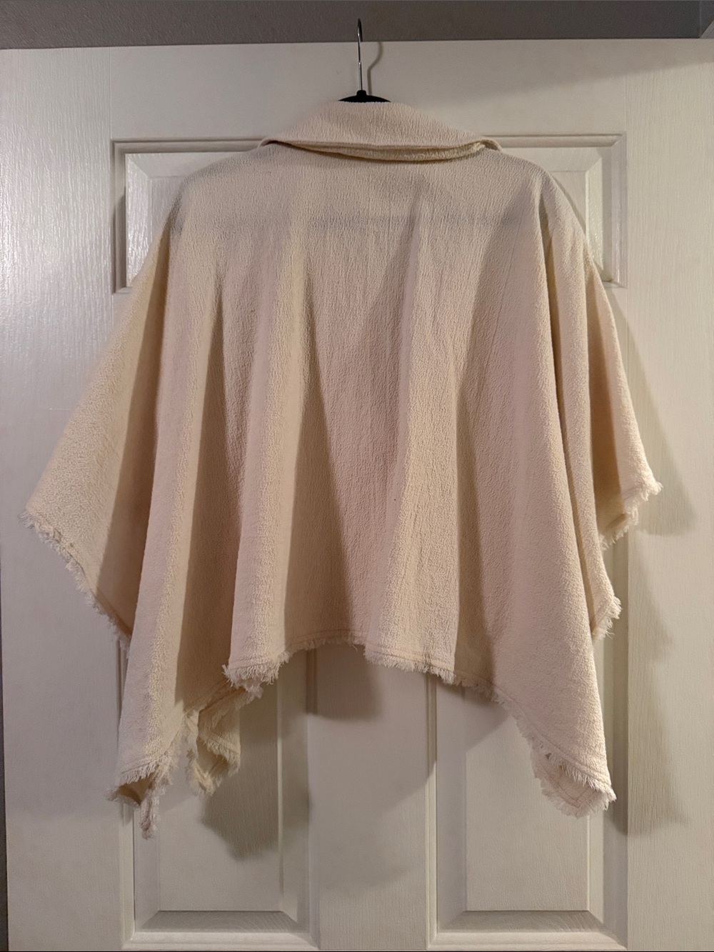 ZARA Cream Terry Relaxed Poncho Tunic - Picture 3 of 3
